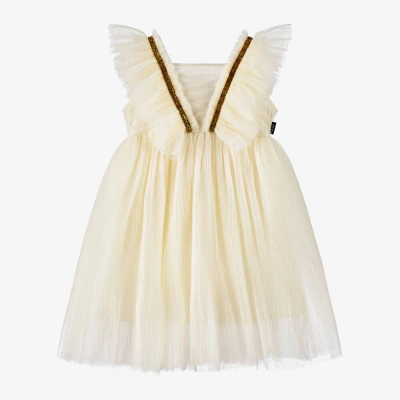 Rock Your Baby Kids' Girls Ivory Ruffle Tulle Dress
