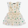 ROCK YOUR BABY GIRLS IVORY STAR TULLE DRESS