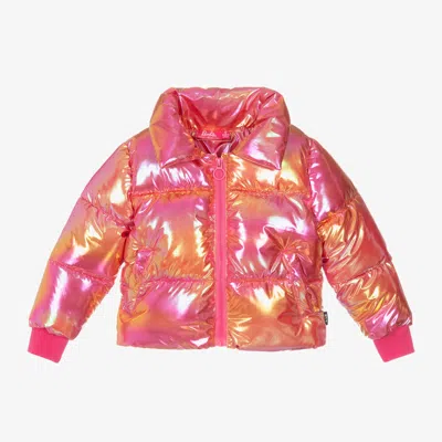 Rock Your Baby Kids' Girls Metallic Pink Barbie Puffer Jacket