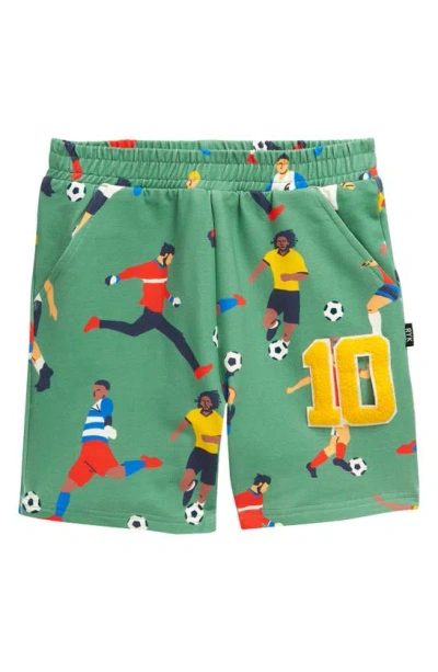 Rock Your Baby Kids' Football Players Sweat Shorts In Green