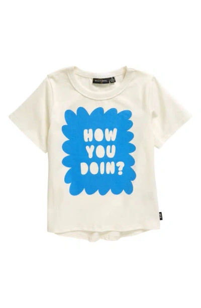 Rock Your Baby Kids' How You Doin Graphic T-shirt In Cream