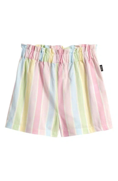 Rock Your Baby Kids' Sorbet Stripe Paperbag Waist Cotton Shorts
