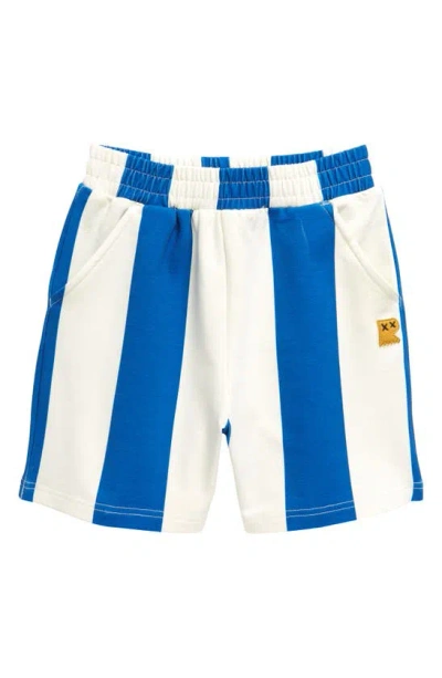 Rock Your Baby Kids' Stripe Shorts In Blue/ Cream Stripe