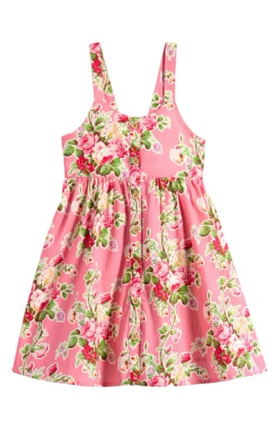 Rock Your Baby Kids' Alina Cotton Sundress In Pink