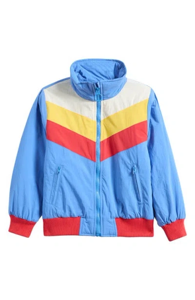 Rock Your Baby Kids' Paneled Bomber Jacket In Blue