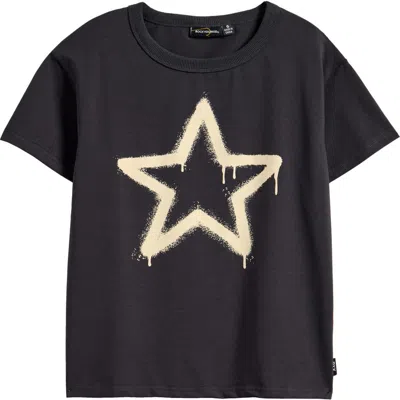 Rock Your Baby Kids' Star Cotton T-shirt In Black