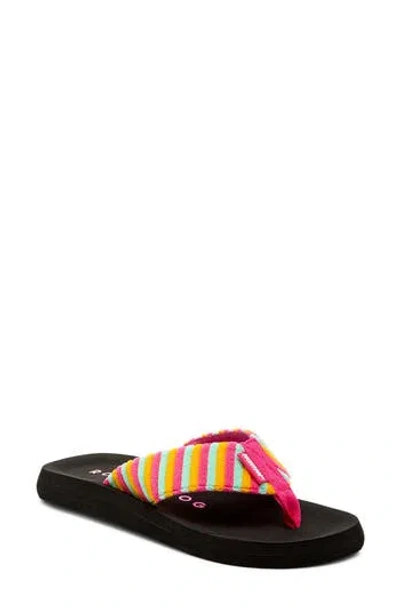 Rocket Dog Adios Flip Flop In Hot Pink Multi