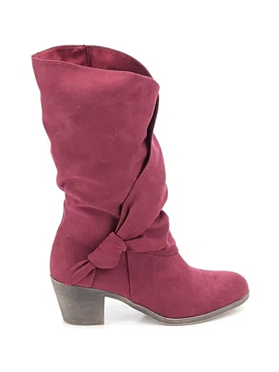 Pre-owned Rocket Dog Boots In Burgundy