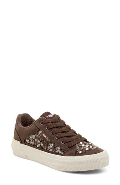 Rocket Dog Cheery Fancy Wells Sequined Platform Sneaker In Brown