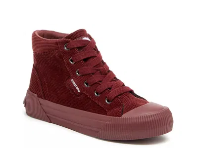 Rocket Dog Cheery Hightop Sneaker In Burgundy