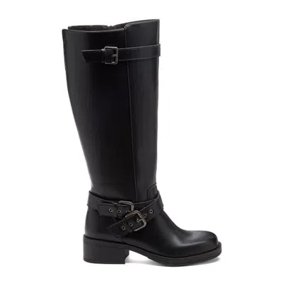 Rocket Dog Fillie Faux Leather Triple Buckle Tall Boots In Animal Print