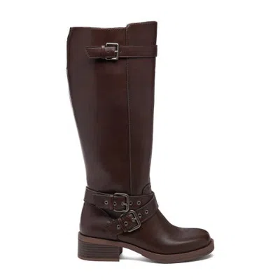 Rocket Dog Fillie Faux Leather Triple Buckle Tall Boots In Multi