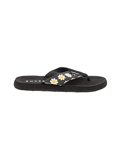 Pre-owned Rocket Dog Flip Flops In Black