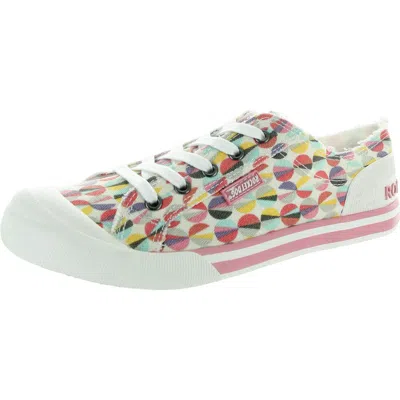 Rocket Dog Jazzin Jixel Womens Printed Canvas Casual And Fashion Sneakers In Pink