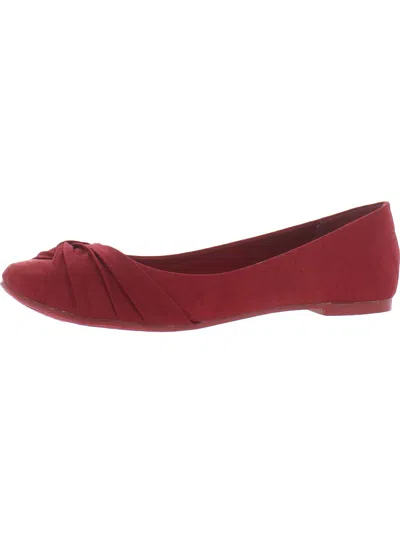 Rocket Dog Myrna Womens Silk Knot Front Ballet Flats In Burgundy