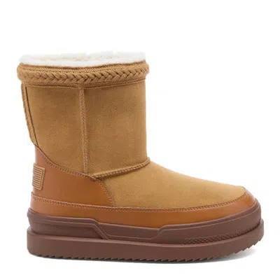 Rocket Dog Ramble Faux Suede Braided Trim Winter Boots In Multi