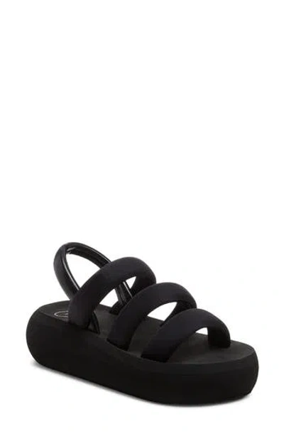 Rocket Dog Smile Slingback Platform Sandal In Black