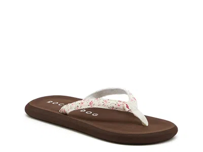 Rocket Dog Sunset Slim Flip Flop In White