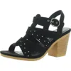 Rocket Dog Yeehaw Coast Womens Faux Suede Studded Heel Sandals In Black