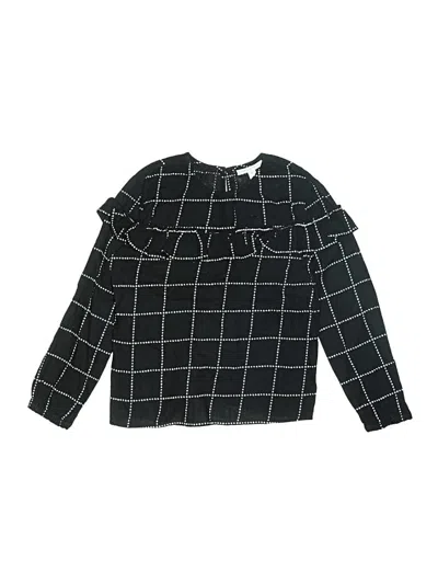 Pre-owned Rockets Of Awesome Kids' Long Sleeve Blouse In Black