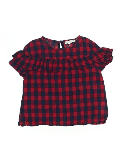 Pre-owned Rockets Of Awesome Kids' Short Sleeve Blouse In Red