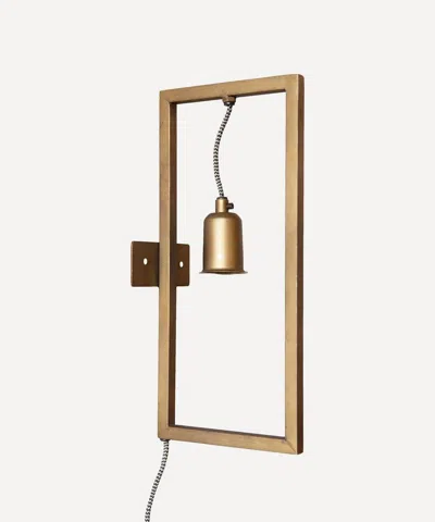 Rockett St George Brass Effect Hanging Lamp In Frame