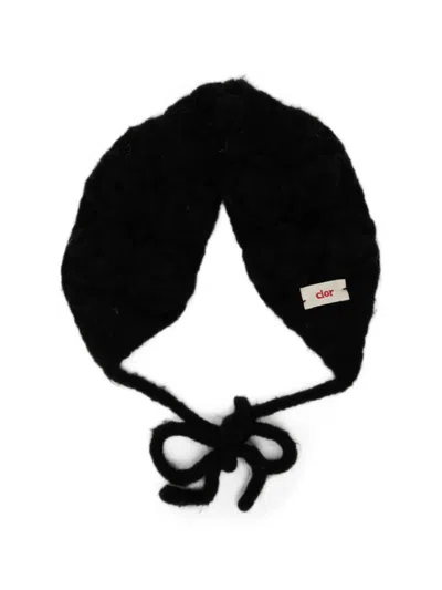 Rockfish Handmade Crochet Flower Earmuff In Black