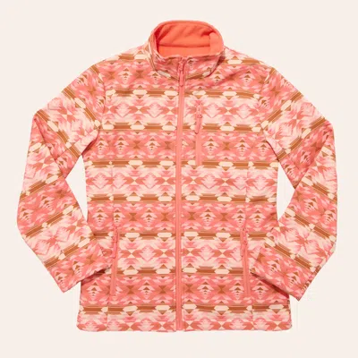 Rockin' C Girls' Coral Bonded Aztec Print Jacket In Multi
