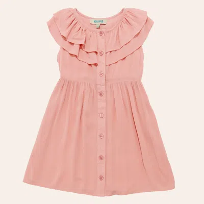 Rockin' C Girls' Pink Ruff Collar Dress