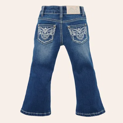 Rockin' C Babies'  Toddler Girls' Embroidered Floral Bootcut Jeans