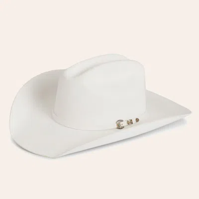 Rockin' C White Wesley Creased Felt Cowboy Hat