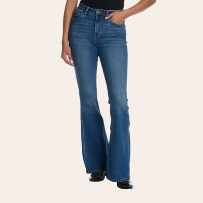 Rockin' C Women's Basic Dark Wash High Rise Flare Jeans In Blue