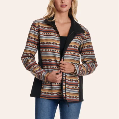 Rockin' C Women's Black Bonded Aztec Print Jacket