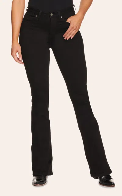 Rockin' C Women's Black High Rise Flare Leg Jeans