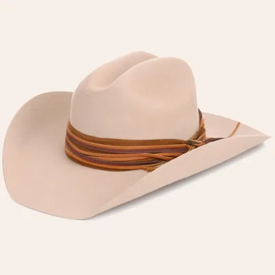 Rockin' C Women's Buckskin Wesley Creased Leather Wrap Felt Western Hat In Neutral