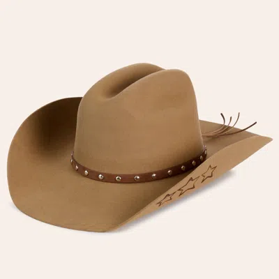 Rockin' C Women's Charlotte Fawn Cattleman Crown Fashion Cowboy Hat In Tan