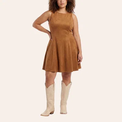 Rockin' C Women's Faux Suede Mini Dress In Brown