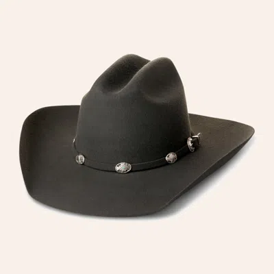 Rockin' C Women's Gray With Concho Hatband Cattleman Wool Hat In Black