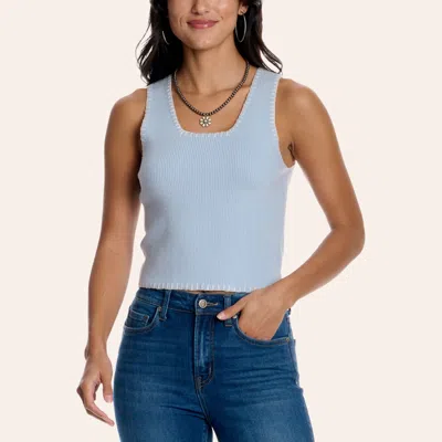 Rockin' C Women's Ice Blue Whipstitch Sweater Tank