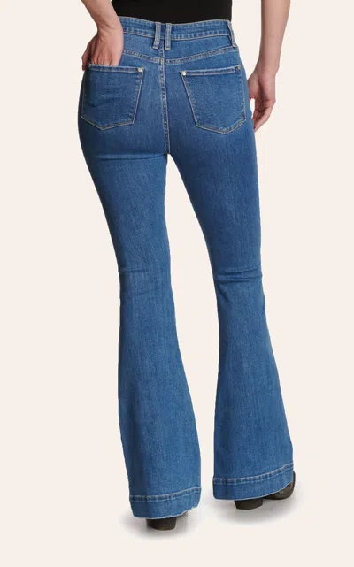 Rockin' C Women's Medium Wash High Rise Trouser Jeans In Blue