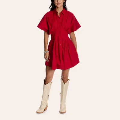 Rockin' C Women's Red Tailored Shirt Dress