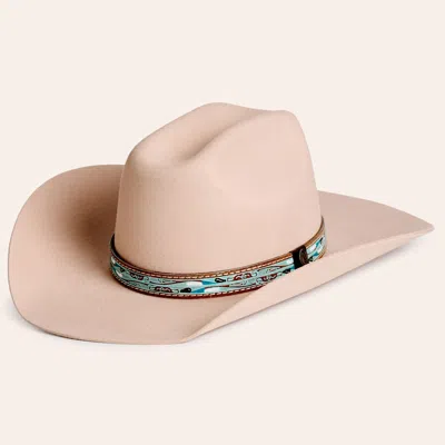 Rockin' C Women's Rowdy Silver Belly Paisley Band Felt Cowboy Hat In Pink