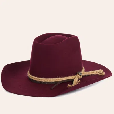 Rockin' C Women's Rowdy Wine Wool Cowboy Hat In Burgundy