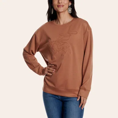 Rockin' C Women's Rust Bronco Sweatshirt In Brown