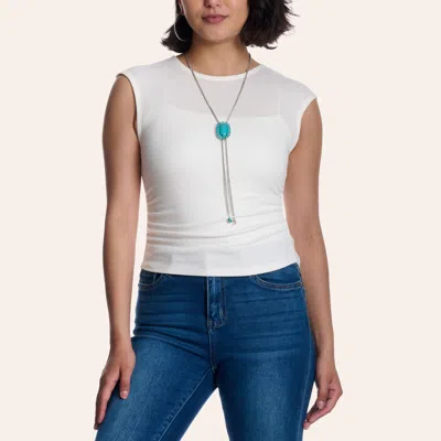 Rockin' C Women's White Cap Sleeve Top