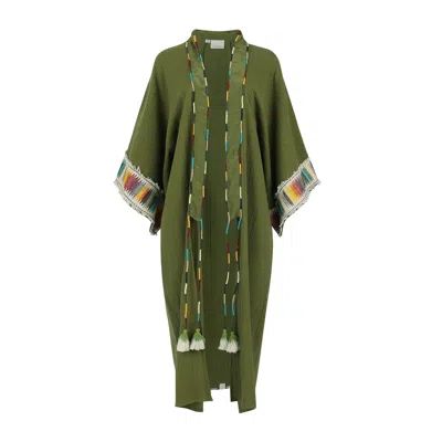 Rocking Gypsy Women's Green El Matador Cotton Kimono - Olive