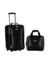 Rockland 2-pc. Pattern Softside Luggage Set In Black  Grey