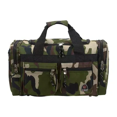 Rockland Freestyle 19" Camo Print Duffel Bag In Gray