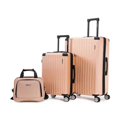 Rockland Huntington 3-pc. Hardside Lightweight Luggage Set In Sand