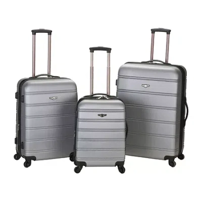 Rockland Melbourne 3-pc. Luggage Set In Gray